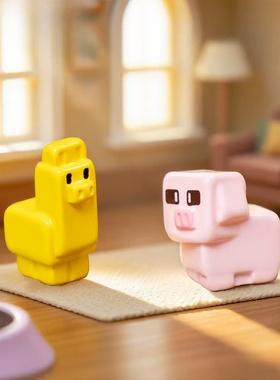 微景观创意方块小猪羊驼公仔萌粒