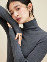 Island fine seamless German Jan 120s Double thickened half high collar high collar wool sweater with underknitted sweatshirt