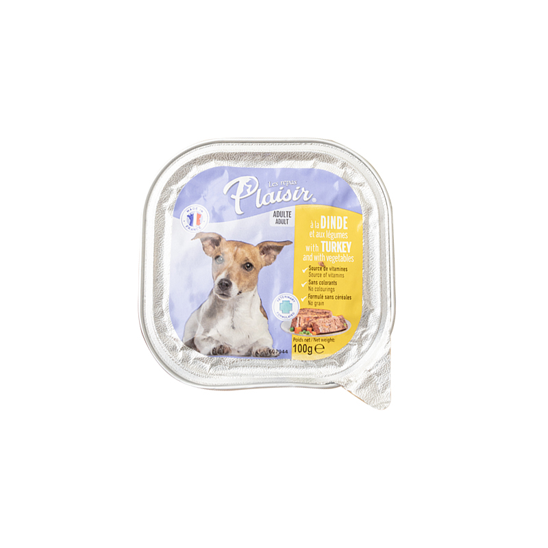 法国Plaisir普莱喜狗狗餐盒宠物湿粮狗罐头营养拌餐幼犬中小型犬 - 图3