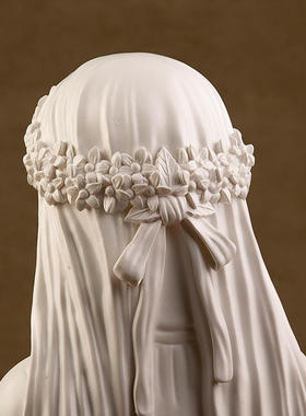 雕塑雕像斗篷女人哥特式半身像戴面纱的女士艺术家居装饰跨境精品