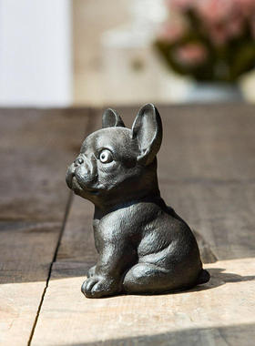 法国斗牛犬小摆件礼品办公室桌面茶宠小手把家居摆设件装饰品文创