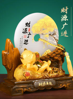 平安沙金猫年礼品摆件保险公司开门红年会平安扣品定制