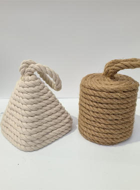 棉麻绳编创意摆件门档门阻防撞球家居餐厅酒吧饰品挡风航海结门挡