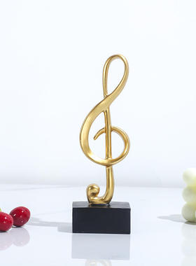 现代装饰品音乐五线谱音符简约摆件家居钢琴房品树脂现代艺术