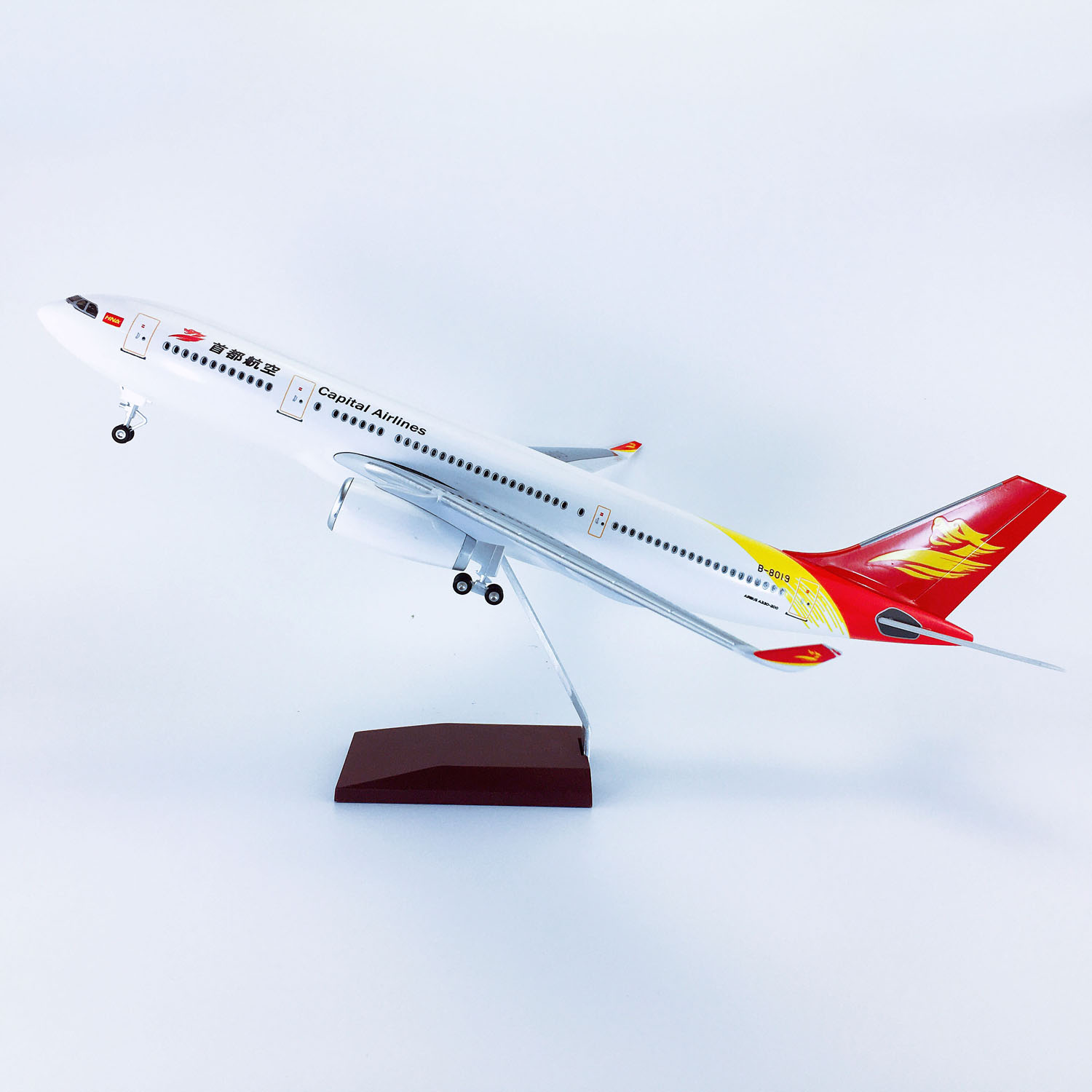 带轮子拼装ABS材料47cm首都航空A330-200首都航空仿真国产航飞模 - 图0