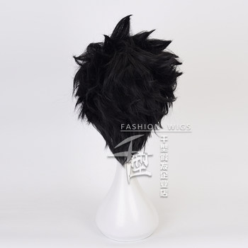 ເດັກ Volleyball Kuroo Tetsurou cosplay wig ຜົມສັ້ນແບບສີດໍາ