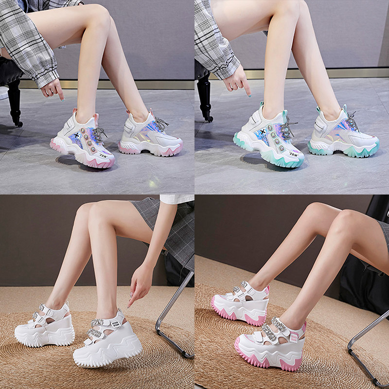 震地王厚底内增高松糕圆头女鞋特价清仓处理库存鞋韩版百搭单鞋潮,淘宝优惠券,粉丝福利购,淘宝优惠卷