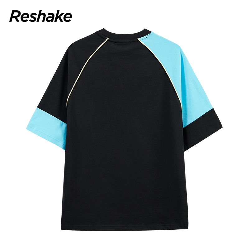 RESHAKE/后型格23年夏季店铺同款男女T恤短袖宽松纯棉情侣装 - 图0