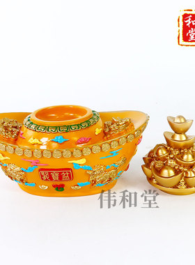 香港正品 李居明2026马年吉祥物工艺品东南方黄金千万两 九紫摆件