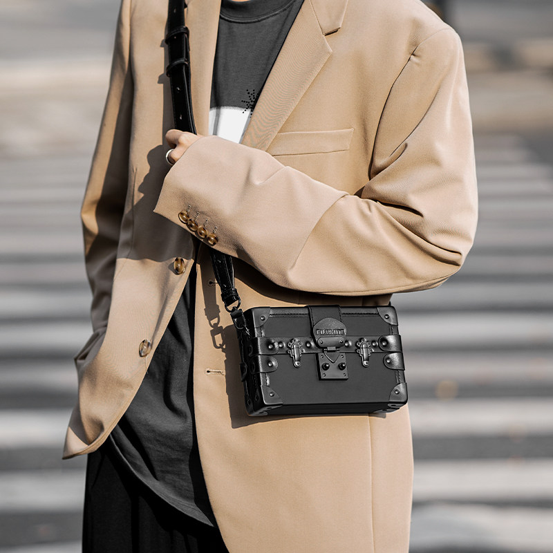 男士单肩包ins新品包袋中性风男女斜挎包方盒包百搭手机包小方包,淘宝优惠券,粉丝福利购,淘宝优惠卷