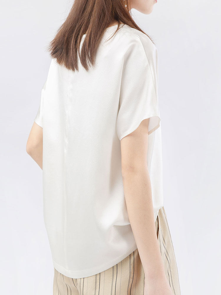 禁欲女神气质丝滑裸感she华高衬衫 丝念物语T恤