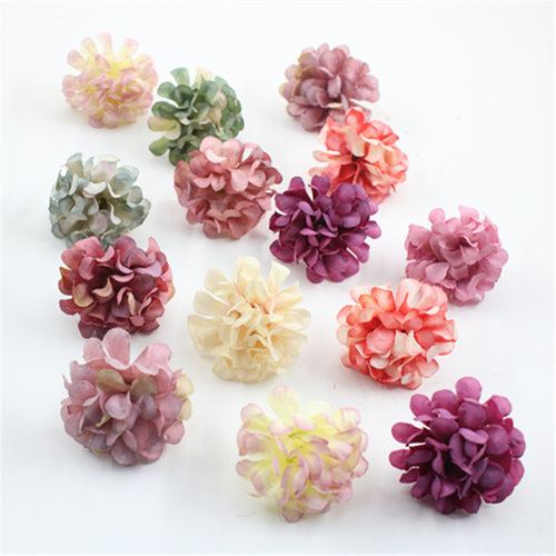 DIY手工花环材料 仿真绣球花头 欧式复古菊花 森系手作配件 - 图1