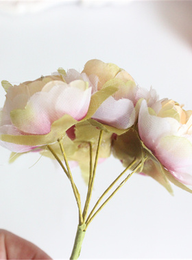 仿真diy花环森系头饰茶玫花苞