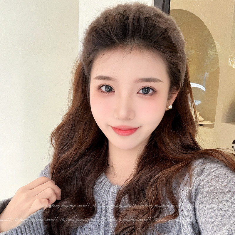 秋冬高颅顶毛绒发箍女2024年新款带齿复古气质头箍洗脸压发卡头饰,淘宝优惠券,粉丝福利购,淘宝优惠卷