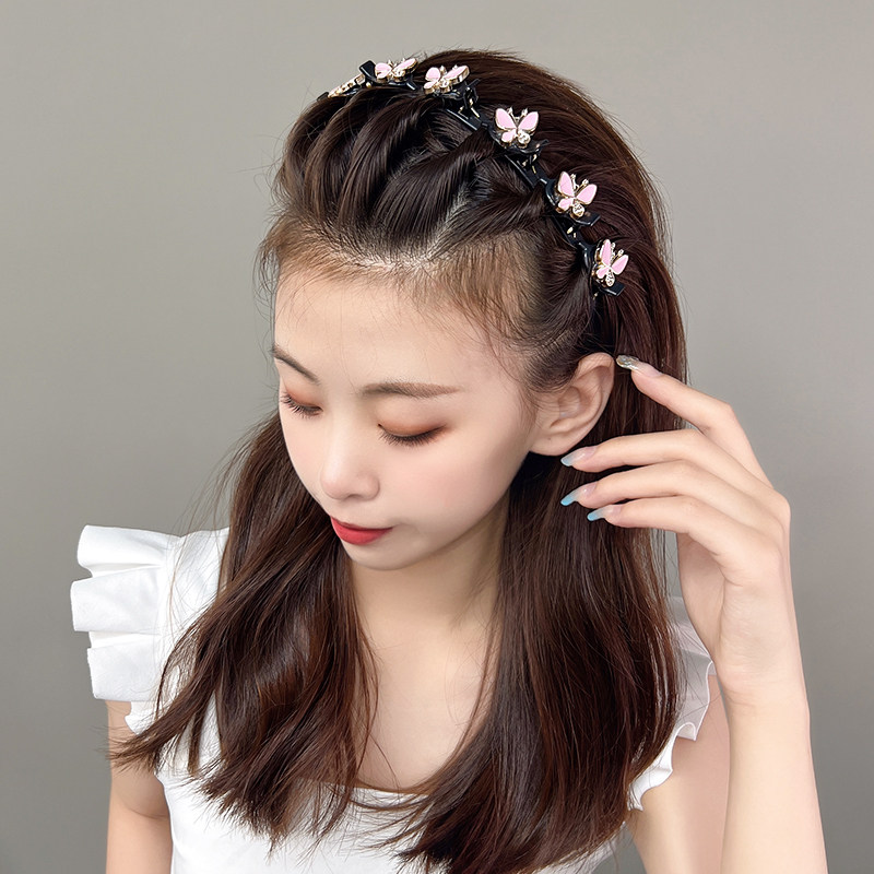 蝴蝶结刘海编发发箍碎发整理神器发夹女夏季气质发捆头箍发卡头饰,淘宝优惠券,粉丝福利购,淘宝优惠卷