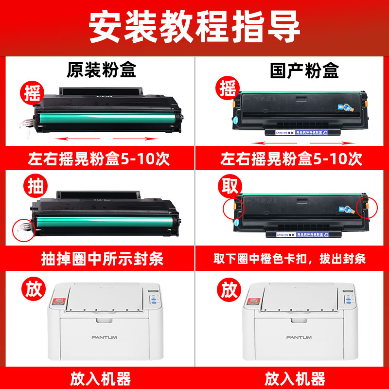 原装奔图PD-213硒鼓P2206 P2206NW M6202W M6603NW M6202NW墨粉盒-图2