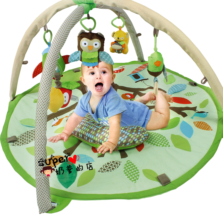 包邮明星同款猫头鹰宝宝爬行垫婴儿游戏毯新生儿益智玩具0-1岁-图0