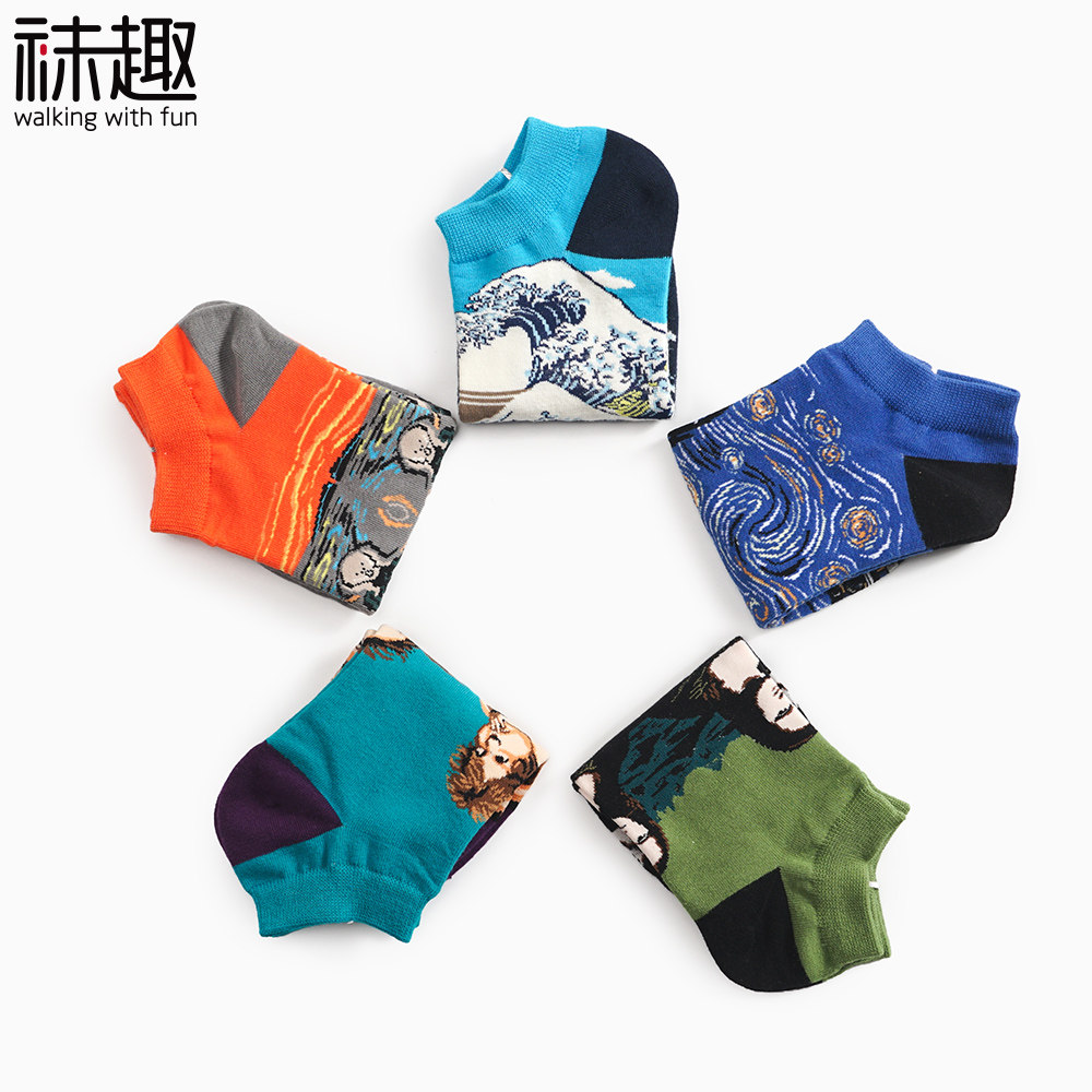 男士运动潮ins低帮个性短筒男短袜 袜趣短袜/打底袜/丝袜/美腿袜