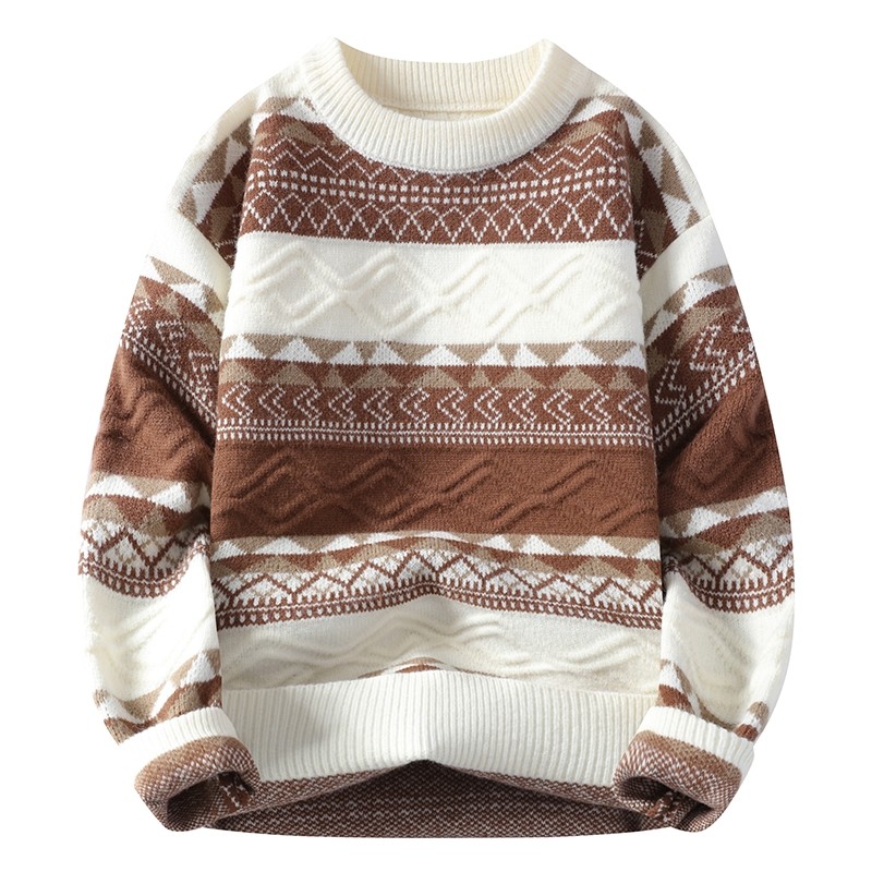 唐狮集团DESSO圆领毛衣男秋冬季潮针织衫男宽松上衣服高级感上衣,淘宝优惠券,粉丝福利购,淘宝优惠卷