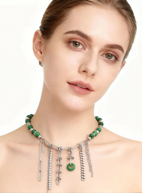 原创设计师项链流苏高级感锁骨链