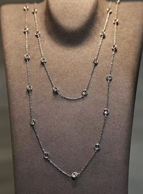 满天星气泡毛衣链项链小众设计气质夏季通勤百搭时尚感长款项链