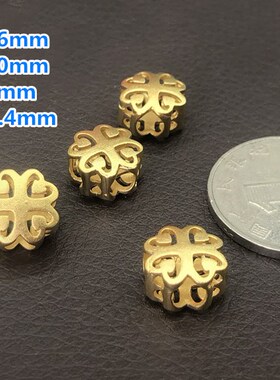 diy越南沙金黄色红绳手链背云