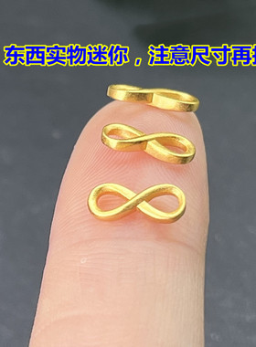 S925纯银镀古法金八字连接同心结