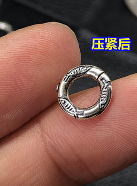 S925纯银年年有鱼开口圈