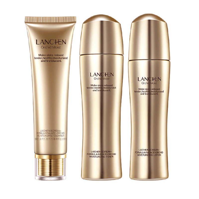 蓝秀宫廷兰花水润3件套护肤套装 蓝秀化妆品面部护理套装