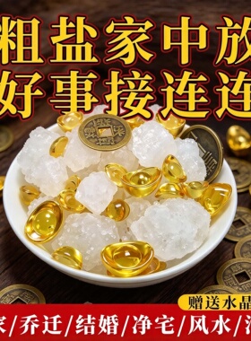 净宅大颗粒盐海盐干净卧室卫生间乔迁安宅粗招财消磁开运摆件