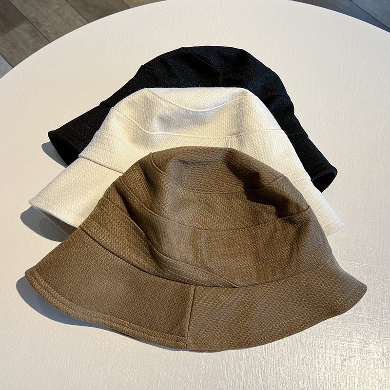 韩版春秋新款渔夫帽子女简约百搭显脸小盆帽日系素颜遮脸水桶帽子,淘宝优惠券,粉丝福利购,淘宝优惠卷