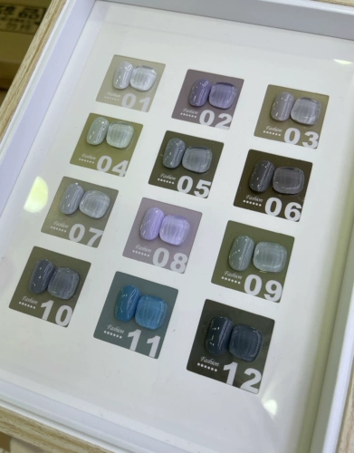 Nailono A12 Morandi Grey Purple 12 -Color Small Nail Glug -в пластиковом дымном дымовом сером молоке Серый Магазин ногтей Специальный гвоздь