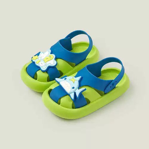 Детские летние босоножки, детская сумка, тапочки в стиле Crocs, мюли для раннего возраста, детская пляжная обувь, закрытый носок, 6 лет