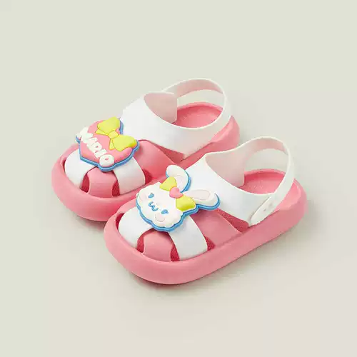 Детские летние босоножки, детская сумка, тапочки в стиле Crocs, мюли для раннего возраста, детская пляжная обувь, закрытый носок, 6 лет