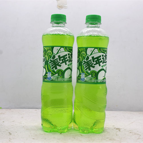 美年达橙味青苹果味葡萄味西瓜味500ml*6瓶果味碳酸饮料 - 图1