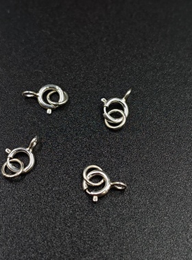 18k弹簧扣925银接头扣DIY手链