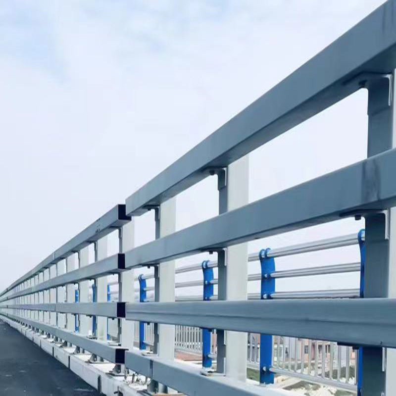 桥梁护栏不锈钢管护栏立柱桥梁防撞护栏户外河道绳索灯光护栏_虎窝淘