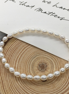 回馈款！14K包金闺蜜天然小珍珠手链女夏弹力轻奢复古ins小众设计