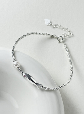 2024新款925纯银碎银子锦鲤小鱼手链女夏ins风轻奢气质百搭手饰