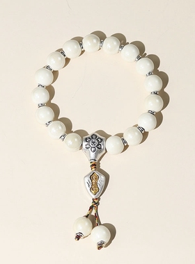 白瓷珠香灰瓷琉璃手串