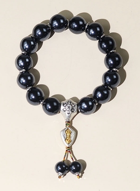 电镀黑瓷珠香灰瓷琉璃手串