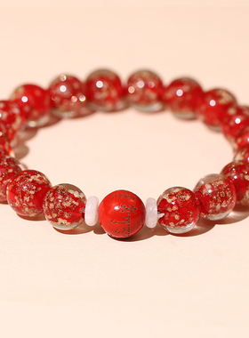 金沙夜光琉璃珠日式梦幻散珠圆珠diy手串清心女生手链琉璃光珠