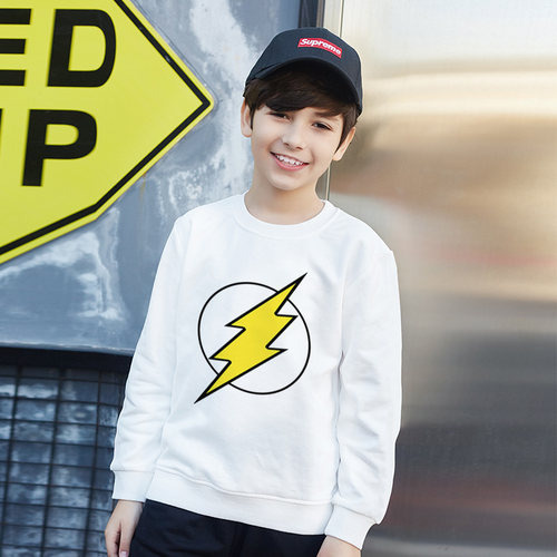 闪电侠卫衣童装中大童趣味春秋款谢尔顿衣服男时尚生活大爆炸春装 - 图0