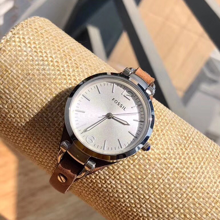 新款化石手表女款玫瑰金Fossil皮带石英女表ES3077ES3060ES2830 - 图2