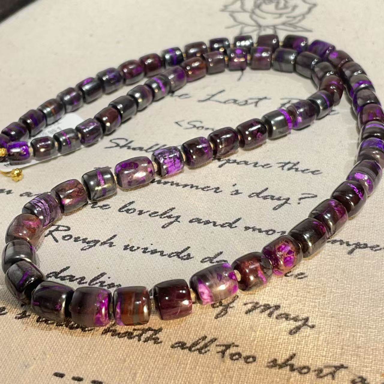 南非舒俱来夹层红丝绒老型珠项链18k/45cm（沁语）AZB11113,淘宝优惠券,粉丝福利购,淘宝优惠卷