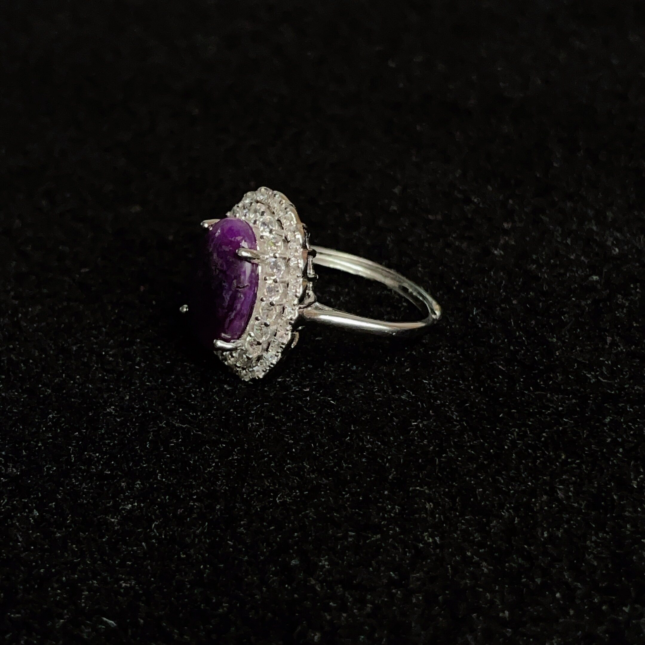 South Africa Shuklai Royal Purple Cabochon Ring