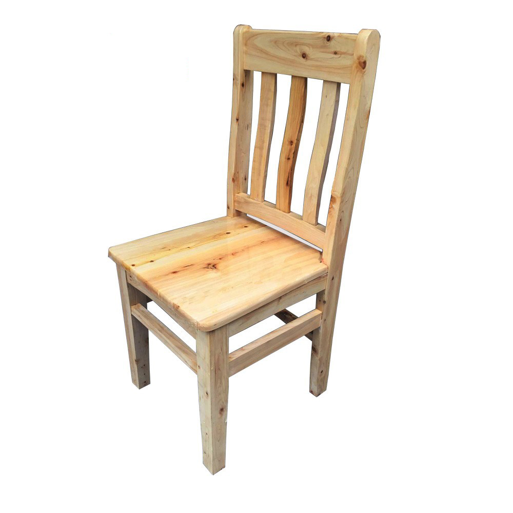 全实木餐椅柏木家用饭店餐厅现代餐桌靠背椅木凳成人榫卯原木椅子