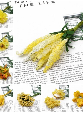 黄色仿真花泡沫花芯diy发簪发饰