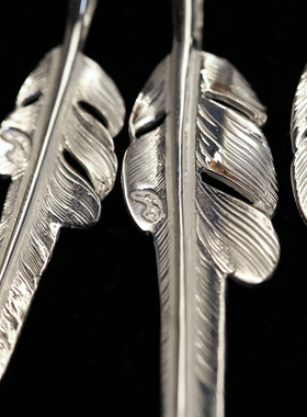 溪迟larrysmithl号素羽吊坠羽毛