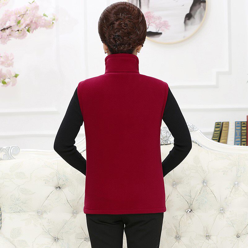 中老年女装摇粒绒马甲大码女士妈妈装保暖背心女秋外穿马夹坎肩,淘宝优惠券,粉丝福利购,淘宝优惠卷